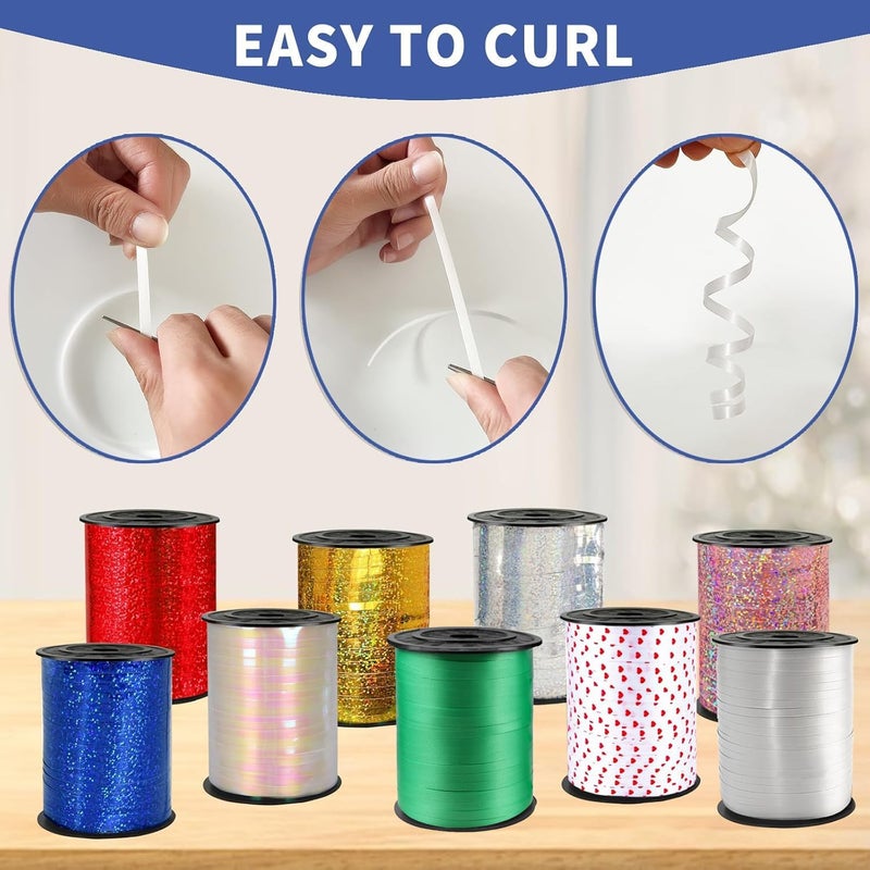WFAUIBR 500 Yard Premium Green Curling Ribbon, PVC Plastic, Perfect for DIY Crafts, Gift Wrapping, Balloon Decorations, Birthdays, Holidays - Image 3